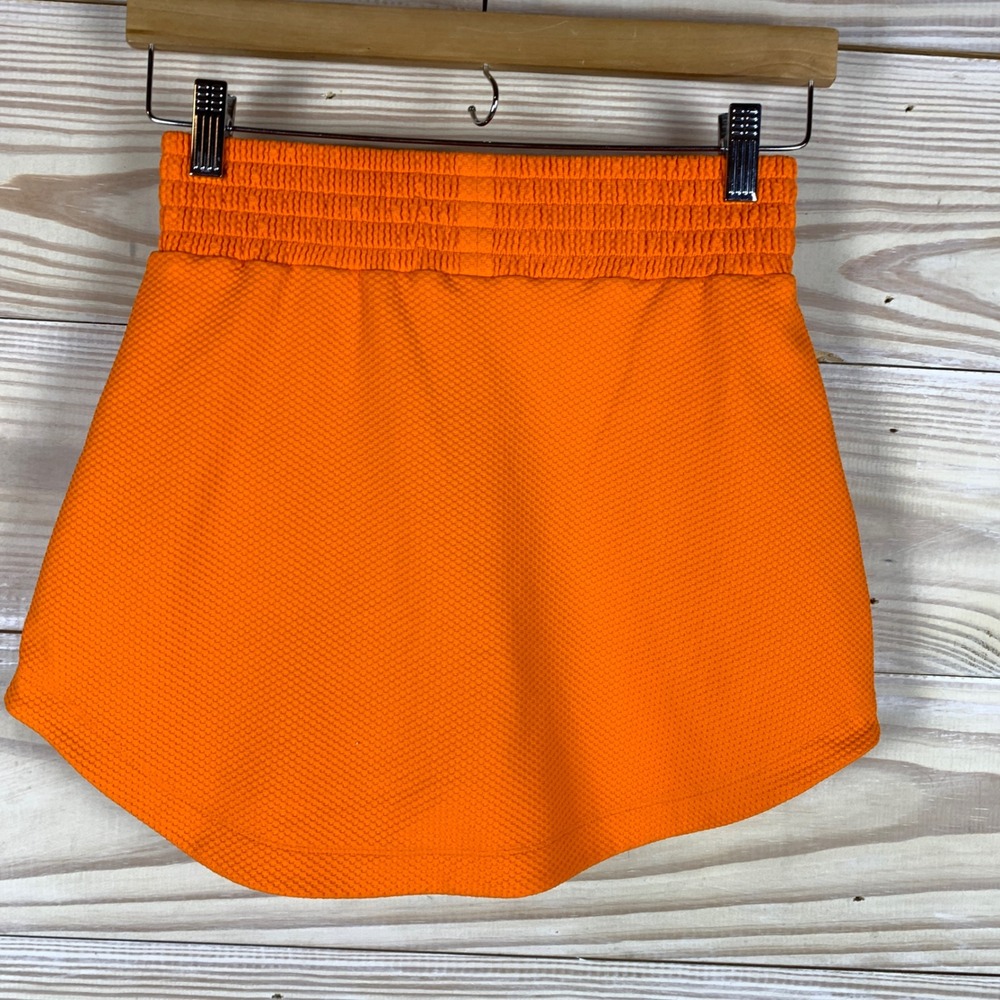Beach Riot Thora Skort XS Orange Sport Tennis Honeycomb Textured Bold Bright - Picture 5 of 11